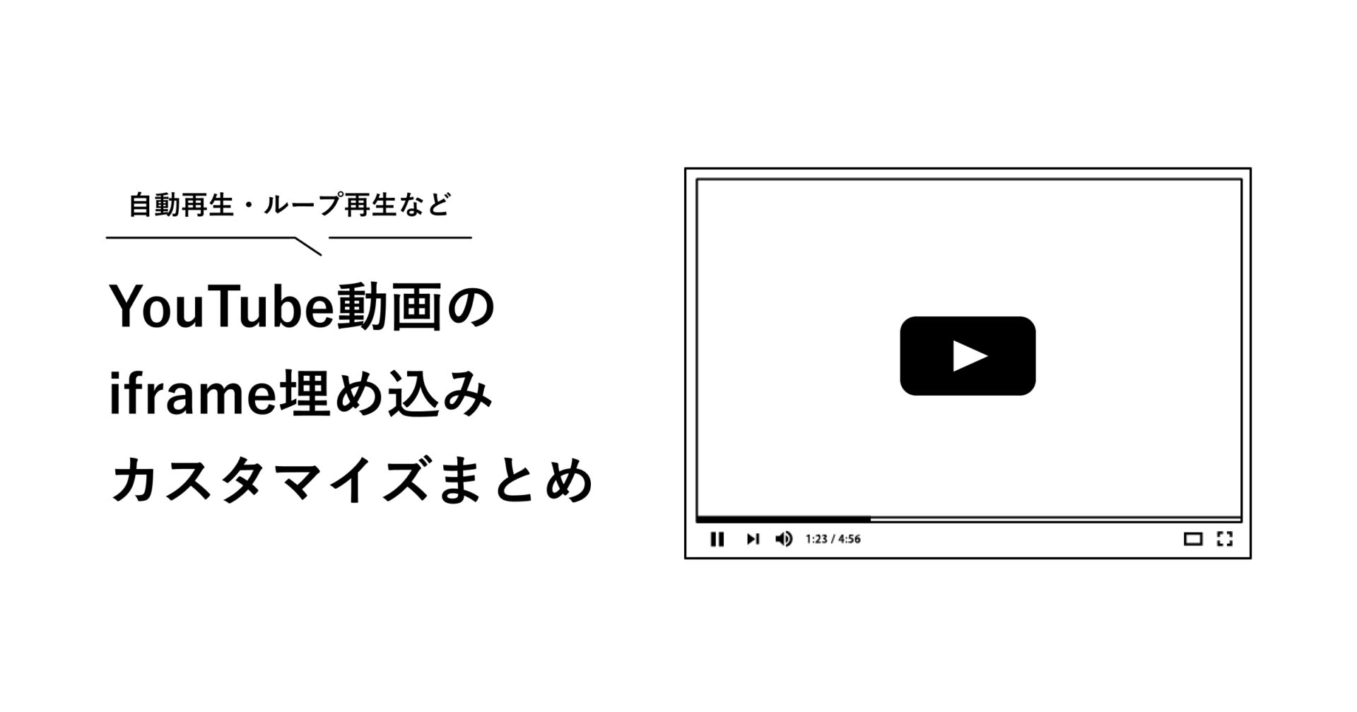 動画埋め込み時にパラメータを指定して表示をカスタマイズする方法